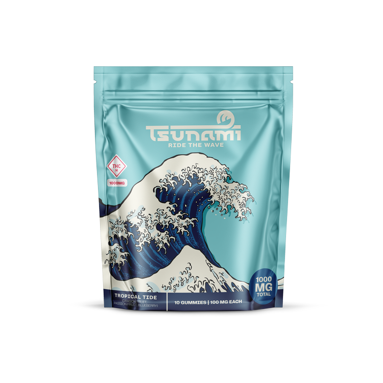 Tropical Tide 1000 MG is a premium cannabis edible with a smooth tropical fruit flavor. Lab-tested and quality-checked.